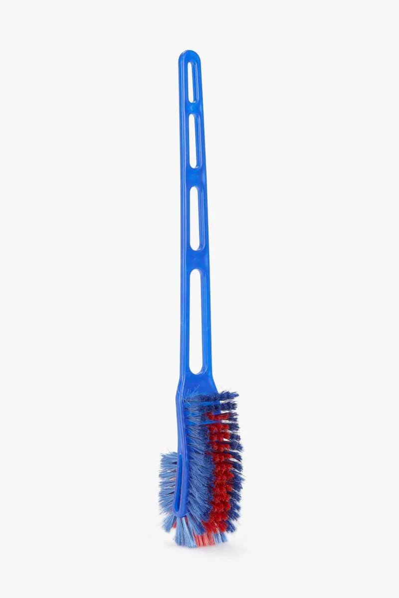 Plastic Long Double Side Bristle Toilet Cleaning Brush - 1Pc 007457BLU1