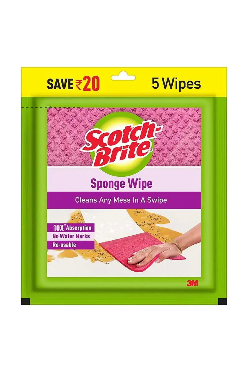 Scotch-Brite Cellulose Reusable Sponge Wipe - 5 Pcs