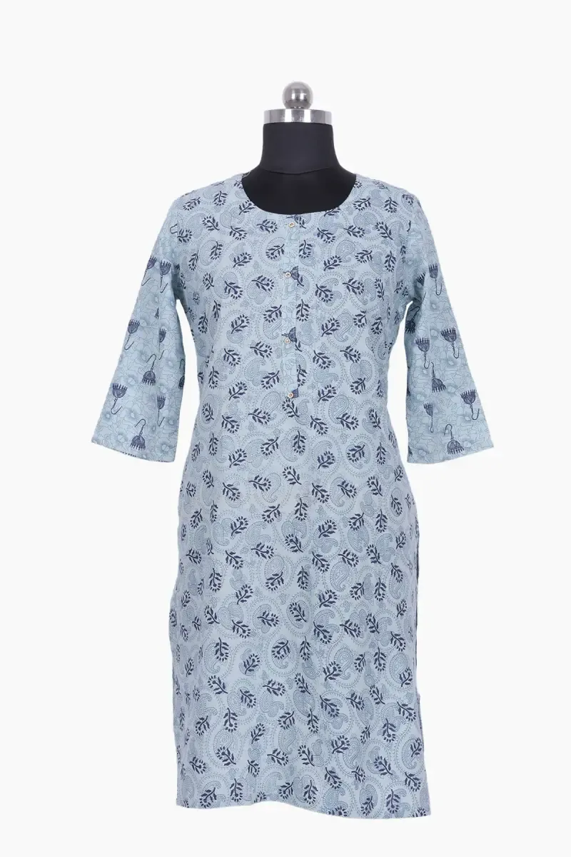 Cotton Floral Printed Kurti for Women
