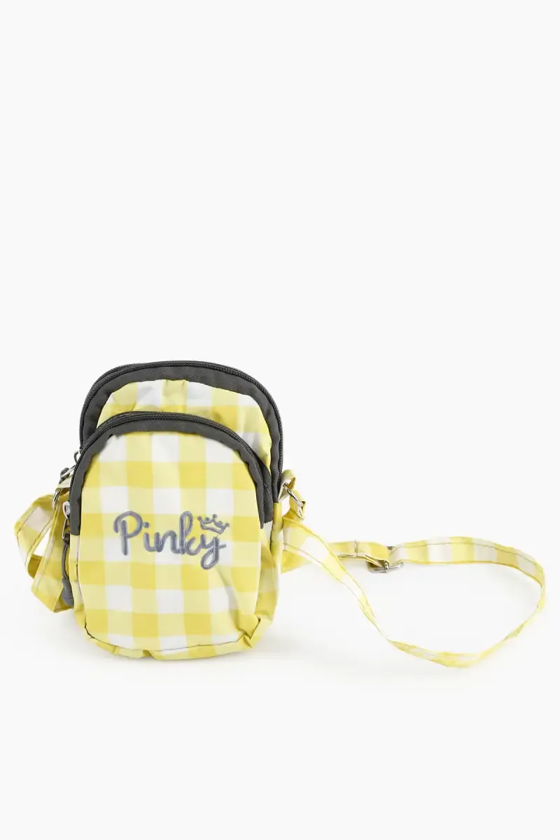 Polyester Printed Mini Sling Bag for Girls 007950YEL