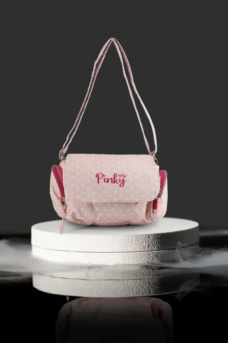 Polyester Printed Casual Sling Bag for Girls 007955BABPIN