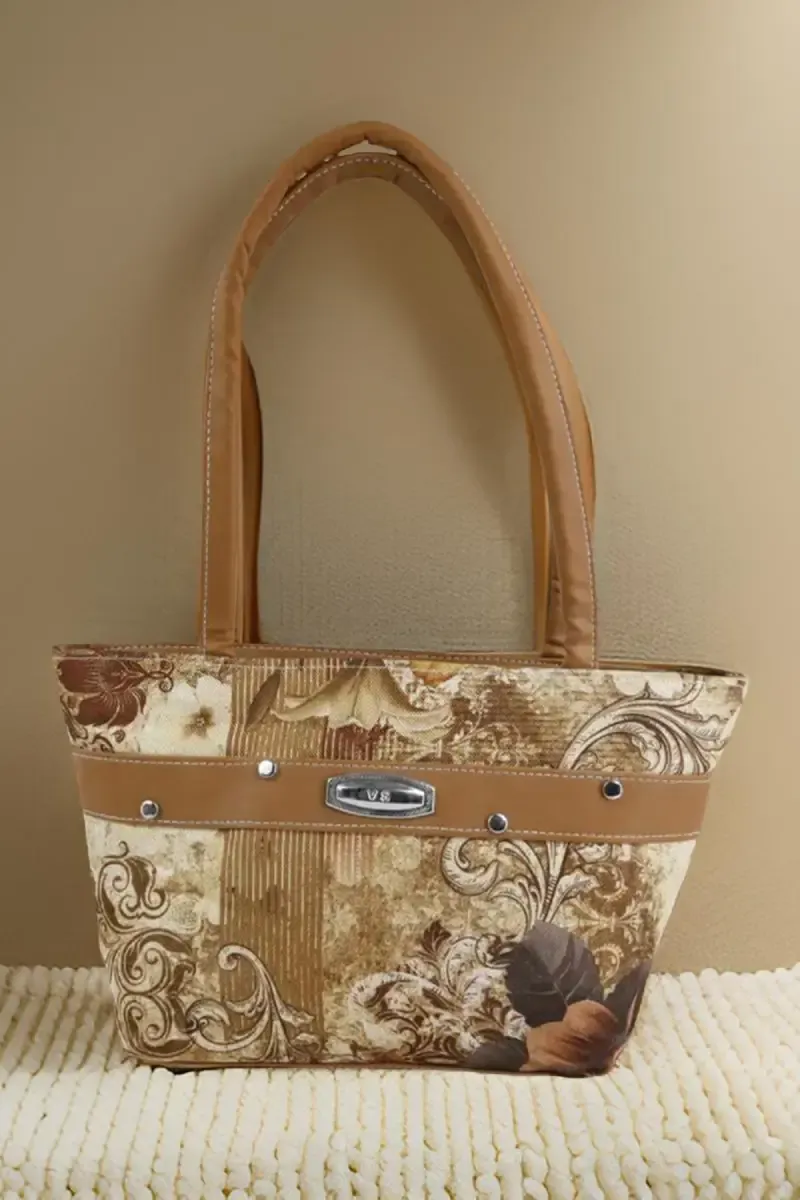 Floral Printed Shoulder Hand Bag for Women 007963BRO