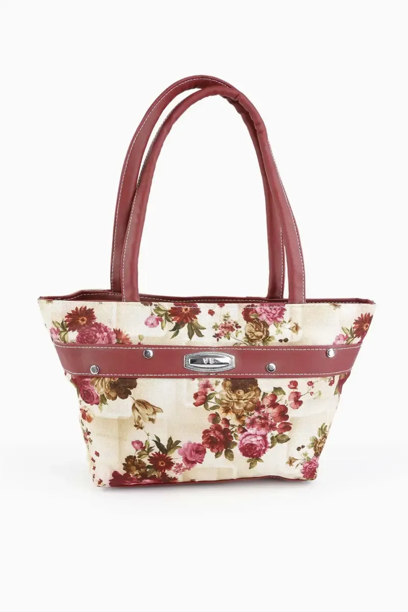 Floral Printed Shoulder Hand Bag for Women 007963RED