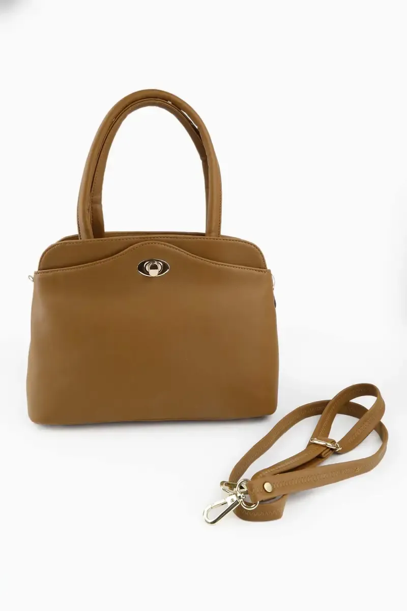 Solid Zipper Closure Hand Bag for Women