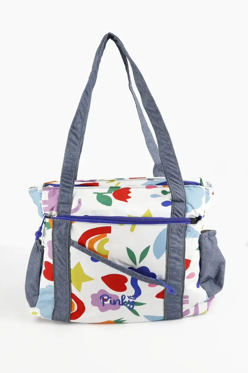 Polyester Printed College Hand Bag for Girls 007994MUL