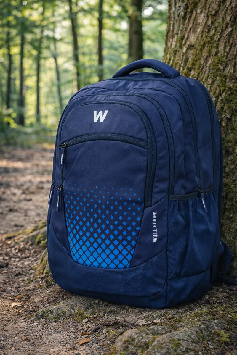 Polyester Printed Casual Backpack for Unisex 008007NAVBLU2