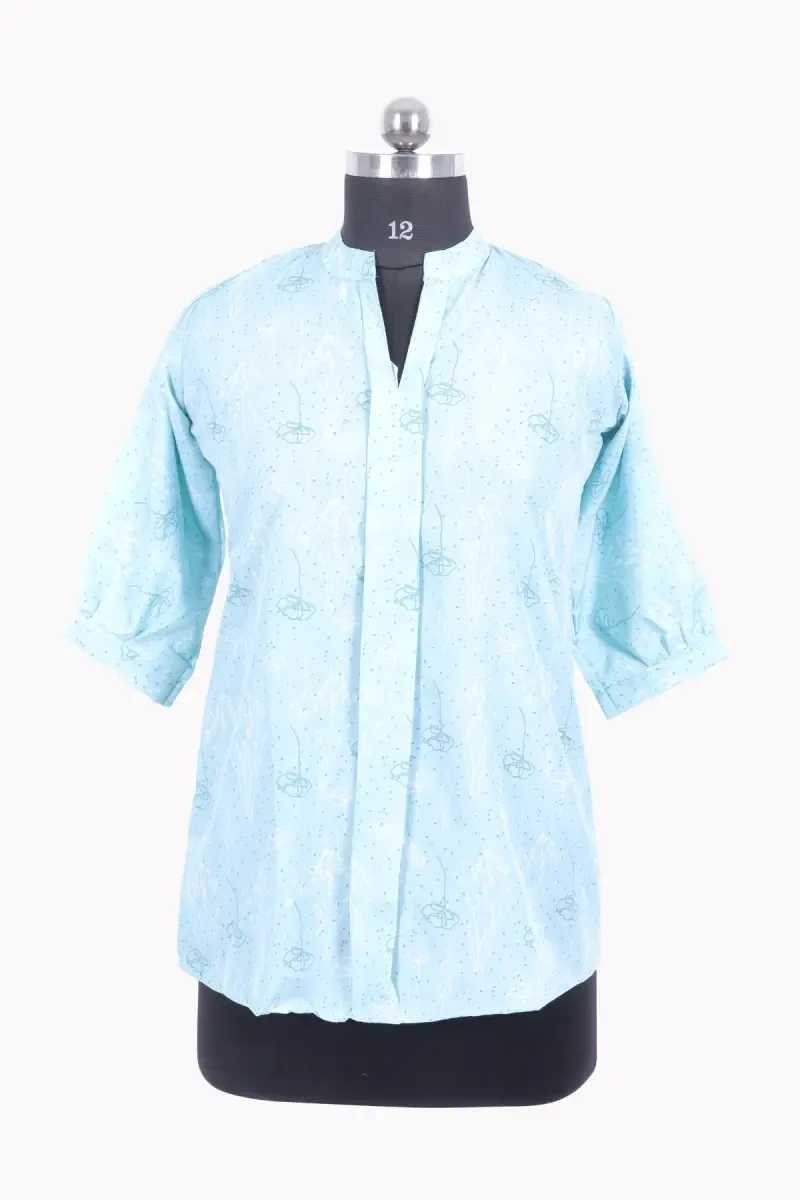 Rayon Printed Short Kurti for Women