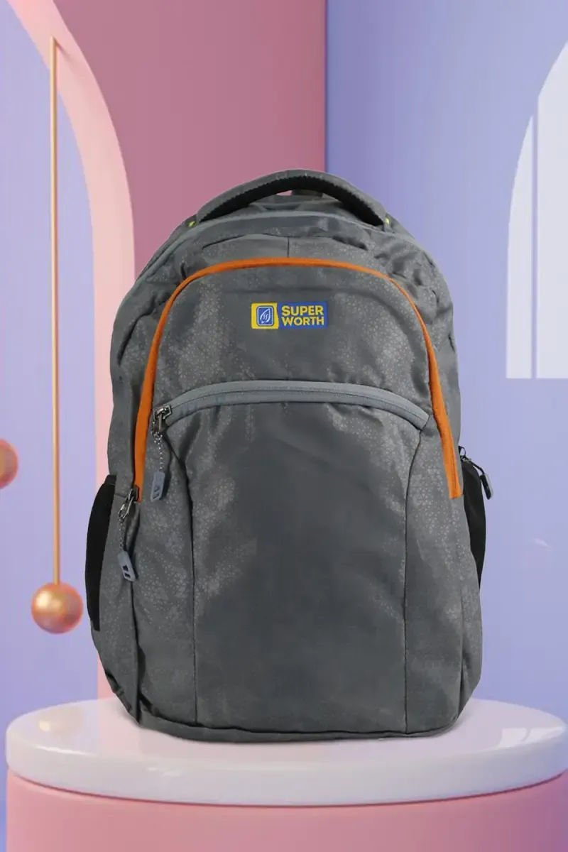 Polyester Solid School Bag for Unisex 008079GRE2