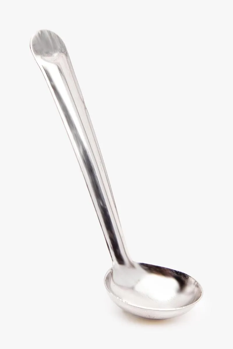 Stainless Steel Ghee Spoon, Silver - 12 cm