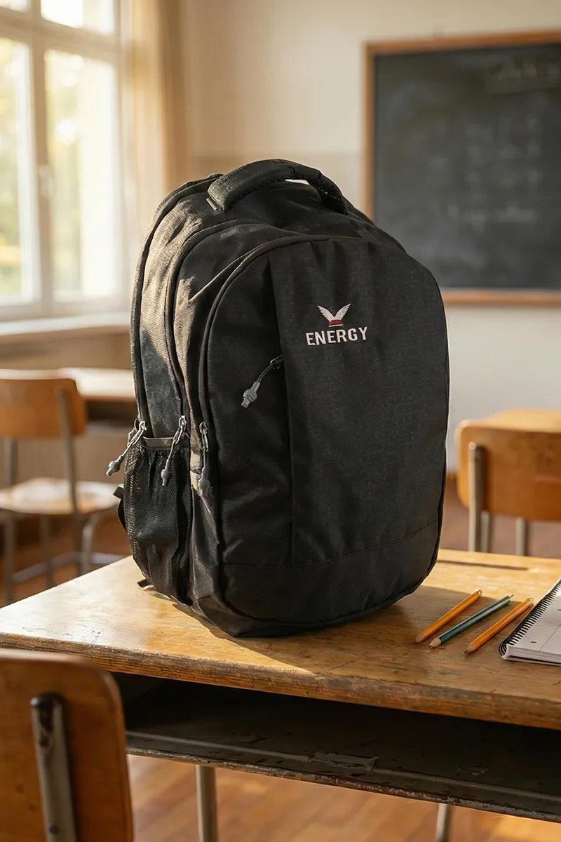 Polyester Solid School Bag for Unisex 008139BLA