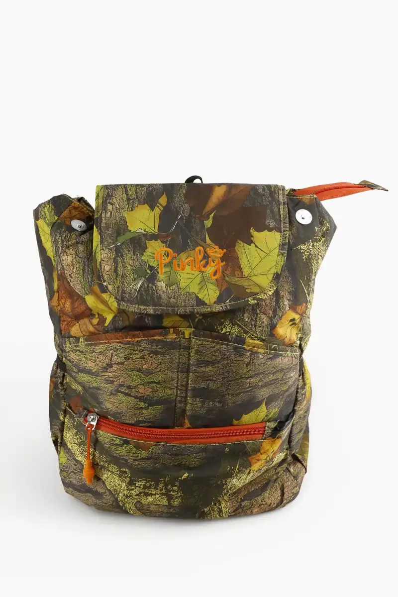 Polyester Printed Trendy College Backpack for Girls 008193FORGRE