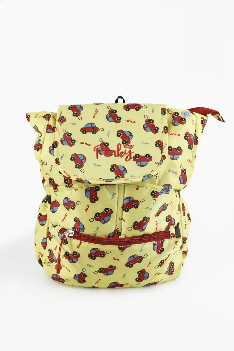 Polyester Printed Trendy College Backpack for Girls 008193LIGYEL