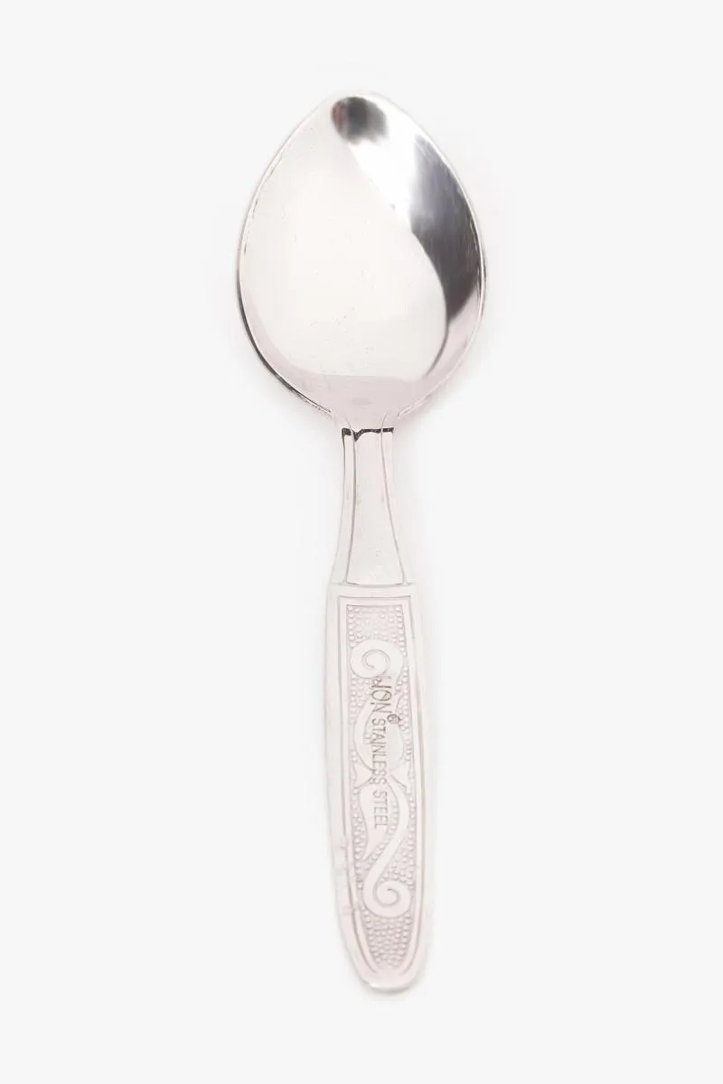 Stainless Steel Dessert Spoon, Silver - 19 cm