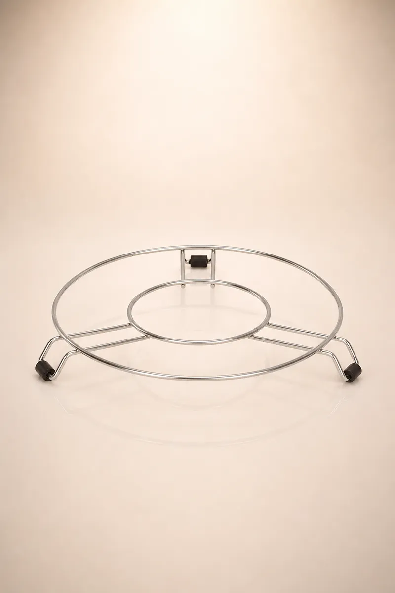 Stainless Steel Hot Pot Stand, Silver - 14 Cm