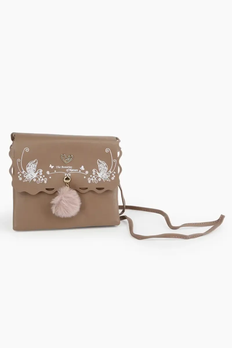 PU Leather Printed Sling Bag for Girls 008392DARBRO