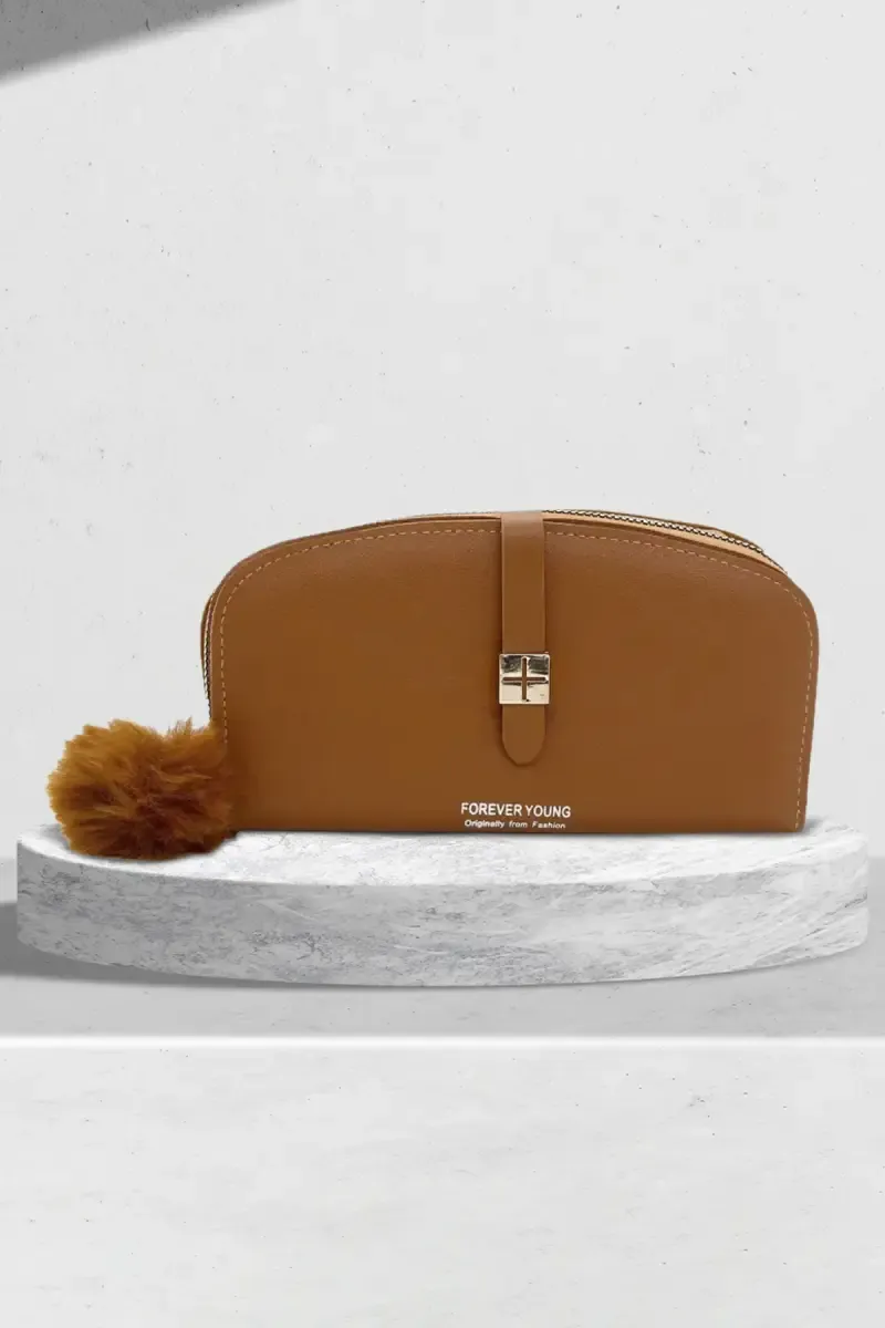 PVC Solid Casual Purse for Women 008533BRO