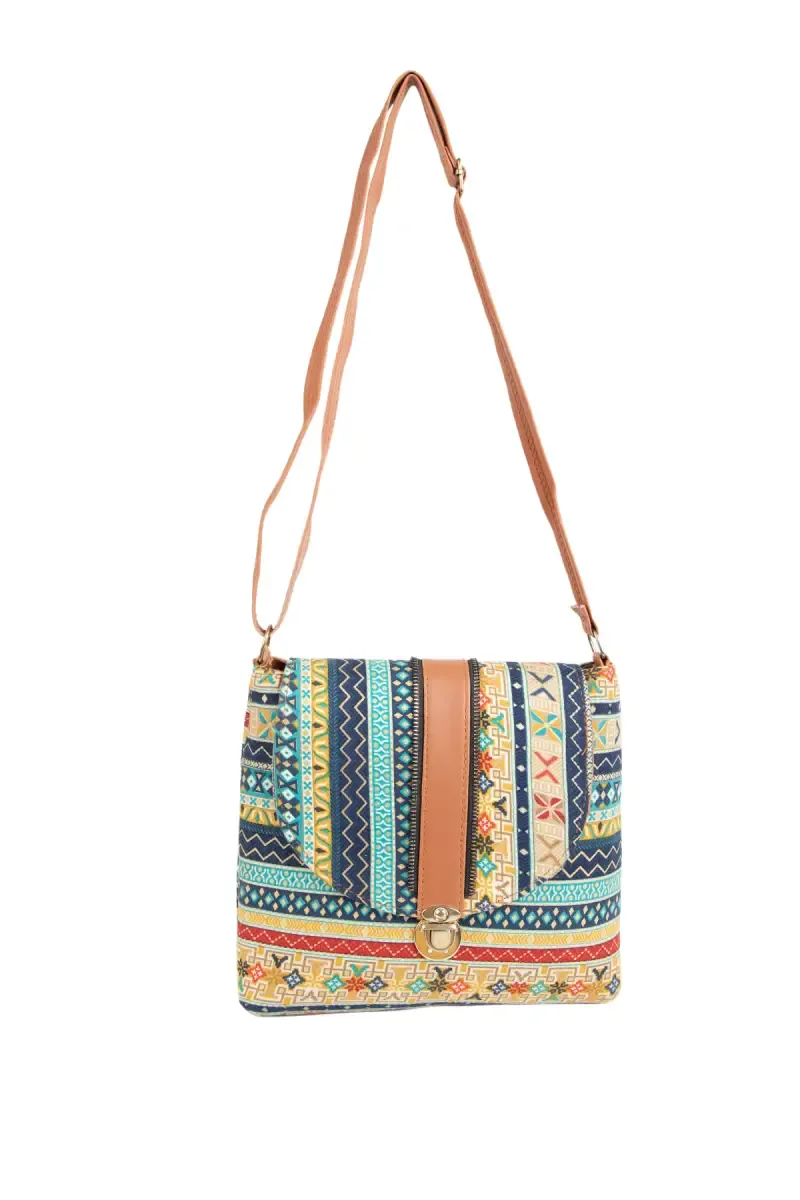 Printed Casual Sling Bag for Women 008625DARBLU