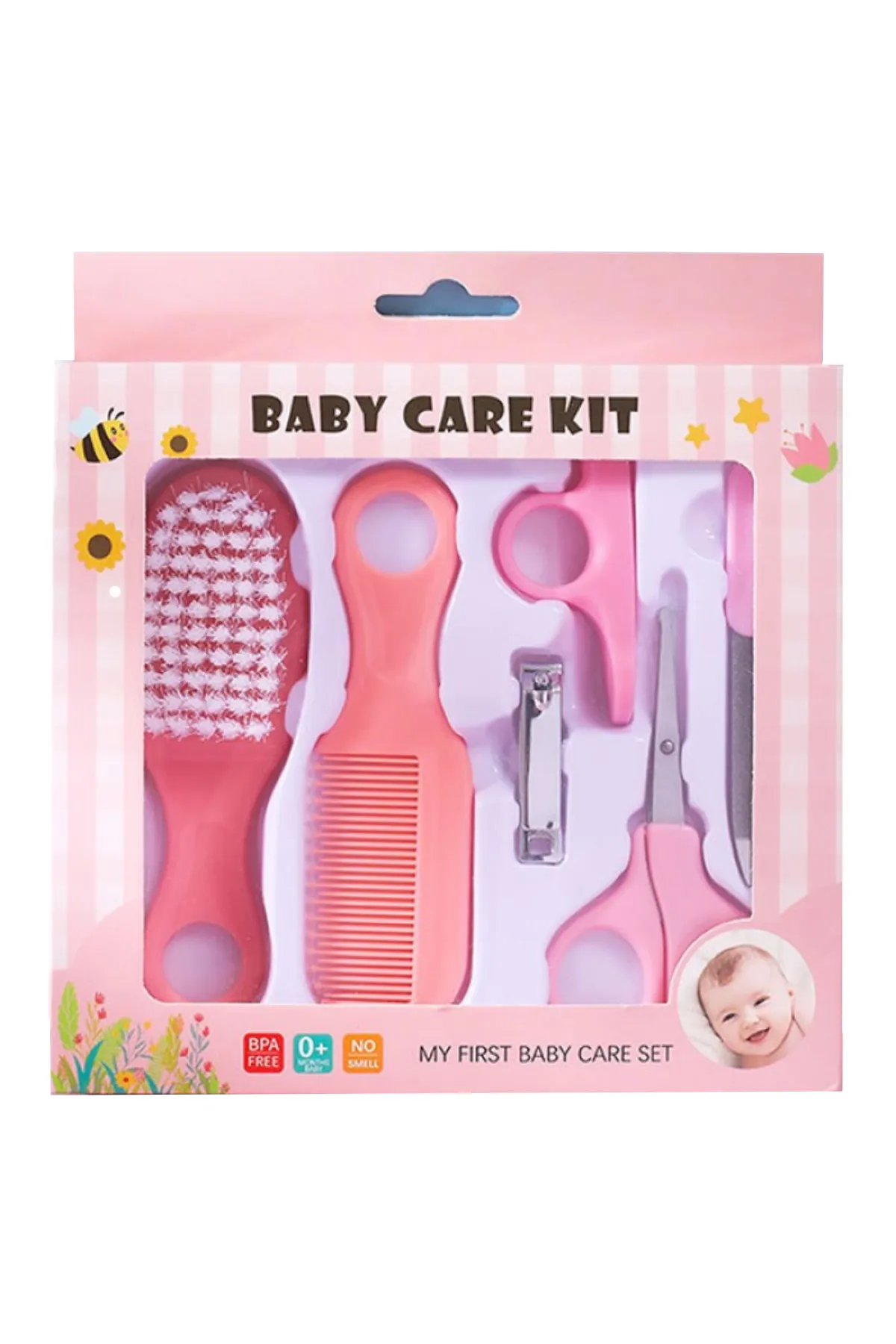 Mommas Baby Grooming Kit Pack (Pink) - 6Pcs 008658PIN