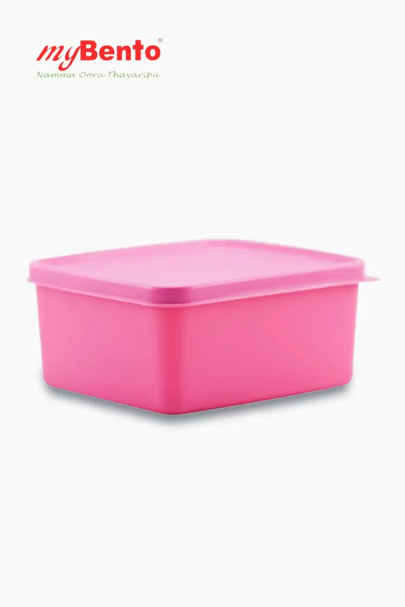MyBento Plastic Rectang Flexi Lunch Box - 550ml 009022PIN1