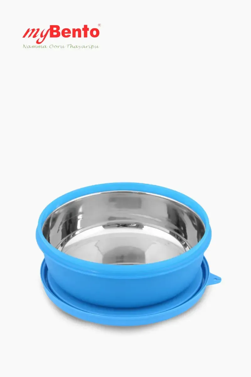 MyBento Plastic & Stainless Steel Passion 7H Lunch Box - 690ml 009040BLU1