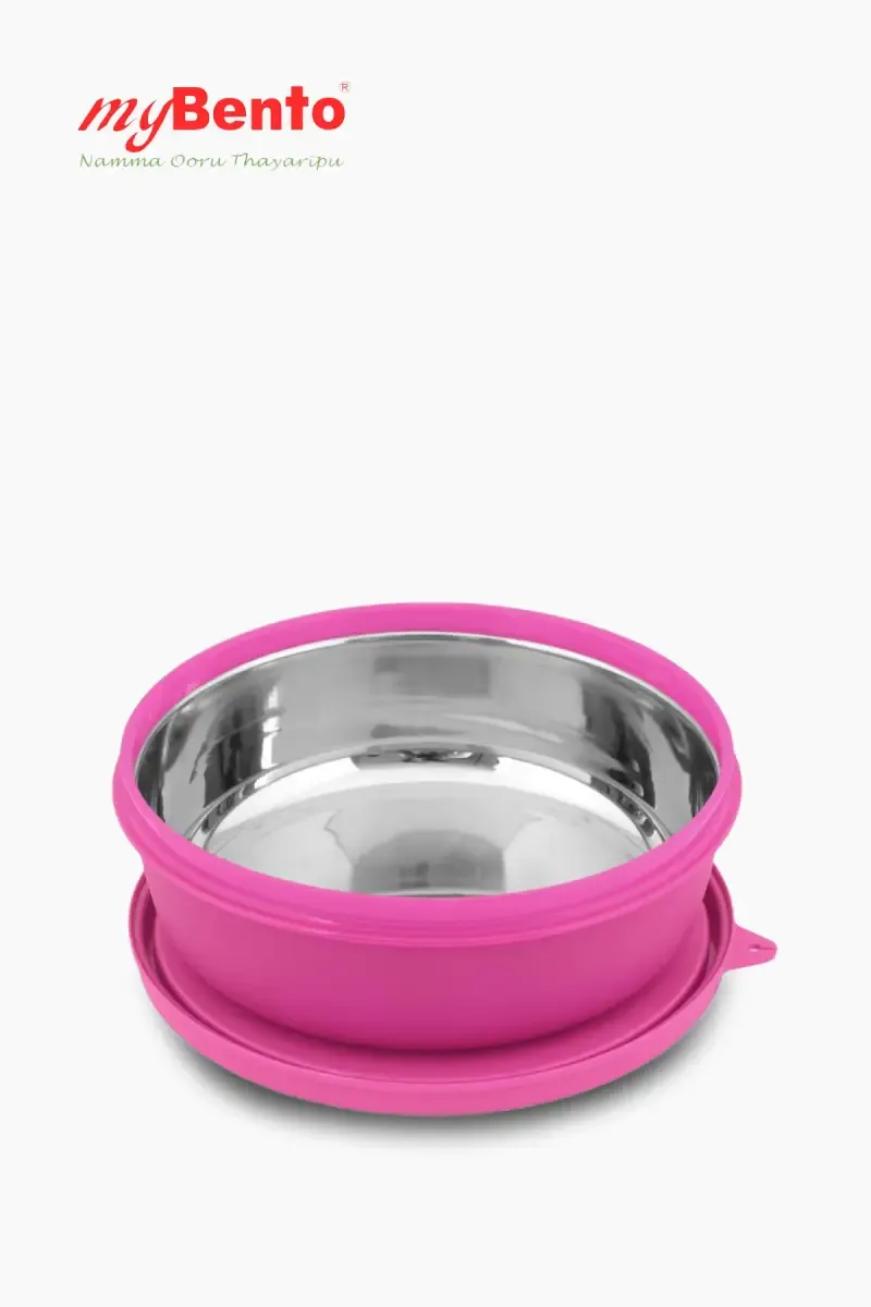 MyBento Plastic & Stainless Steel Passion 7H Lunch Box - 690ml 009040PIN1