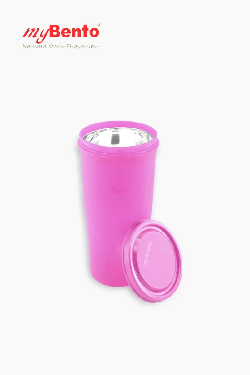 MyBento Plastic & Stainless Steel Passion 5.8H Tumbler - 580 ML 009047PIN1