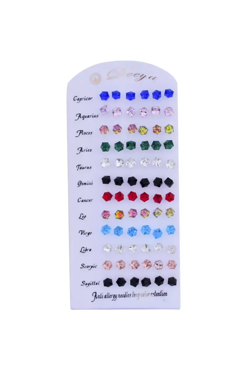 Classy 36 Pairs of Colorful Stud Earrings for Girls & Women