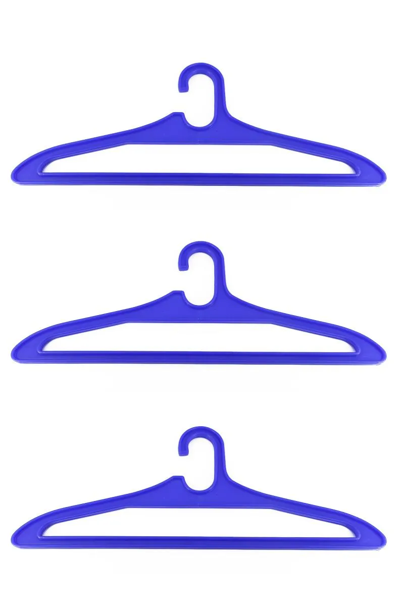 Plastic Cloth Hanger Set - 3 Pcs