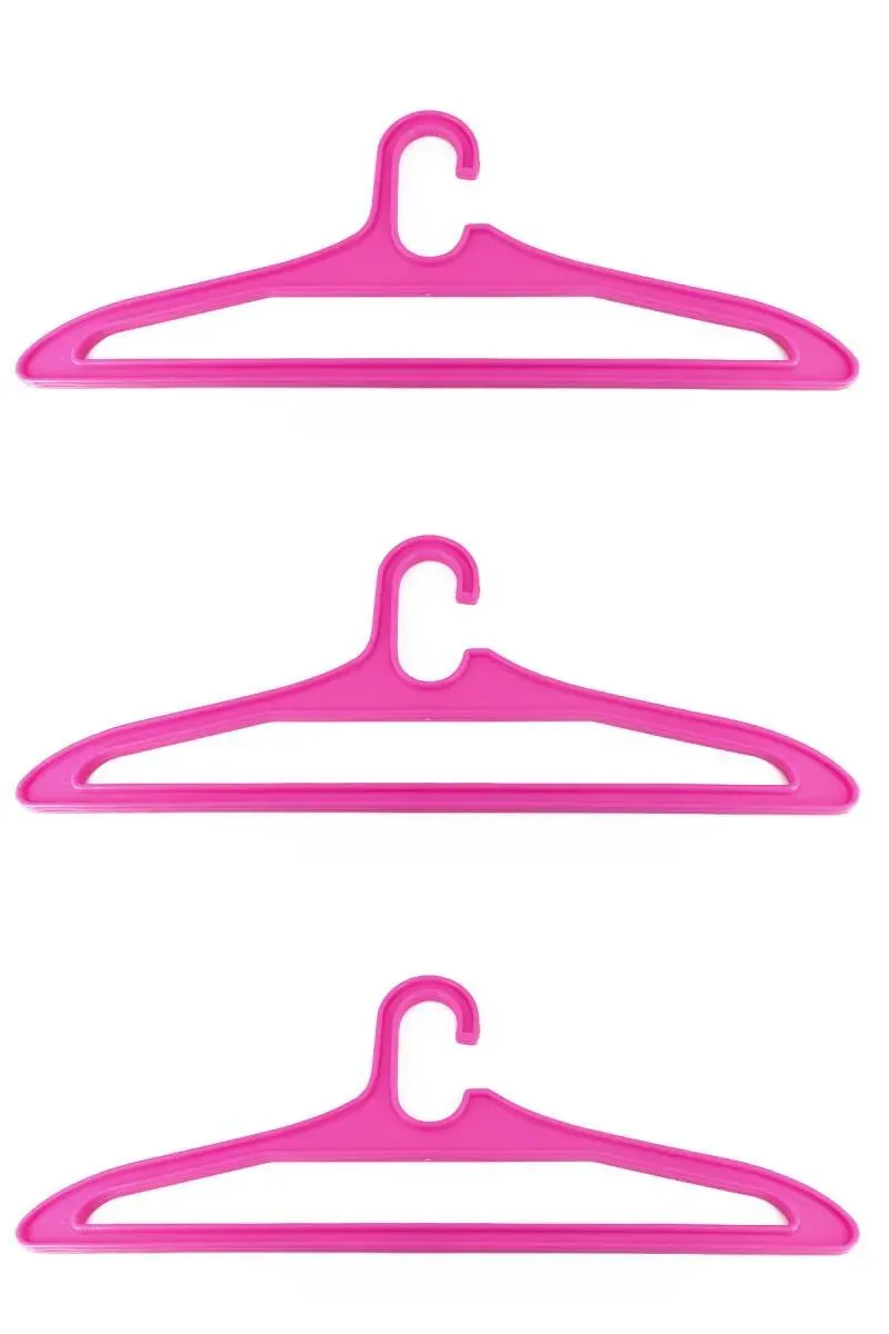 Plastic Cloth Hanger Set - 3 Pcs 009282PLAPIN
