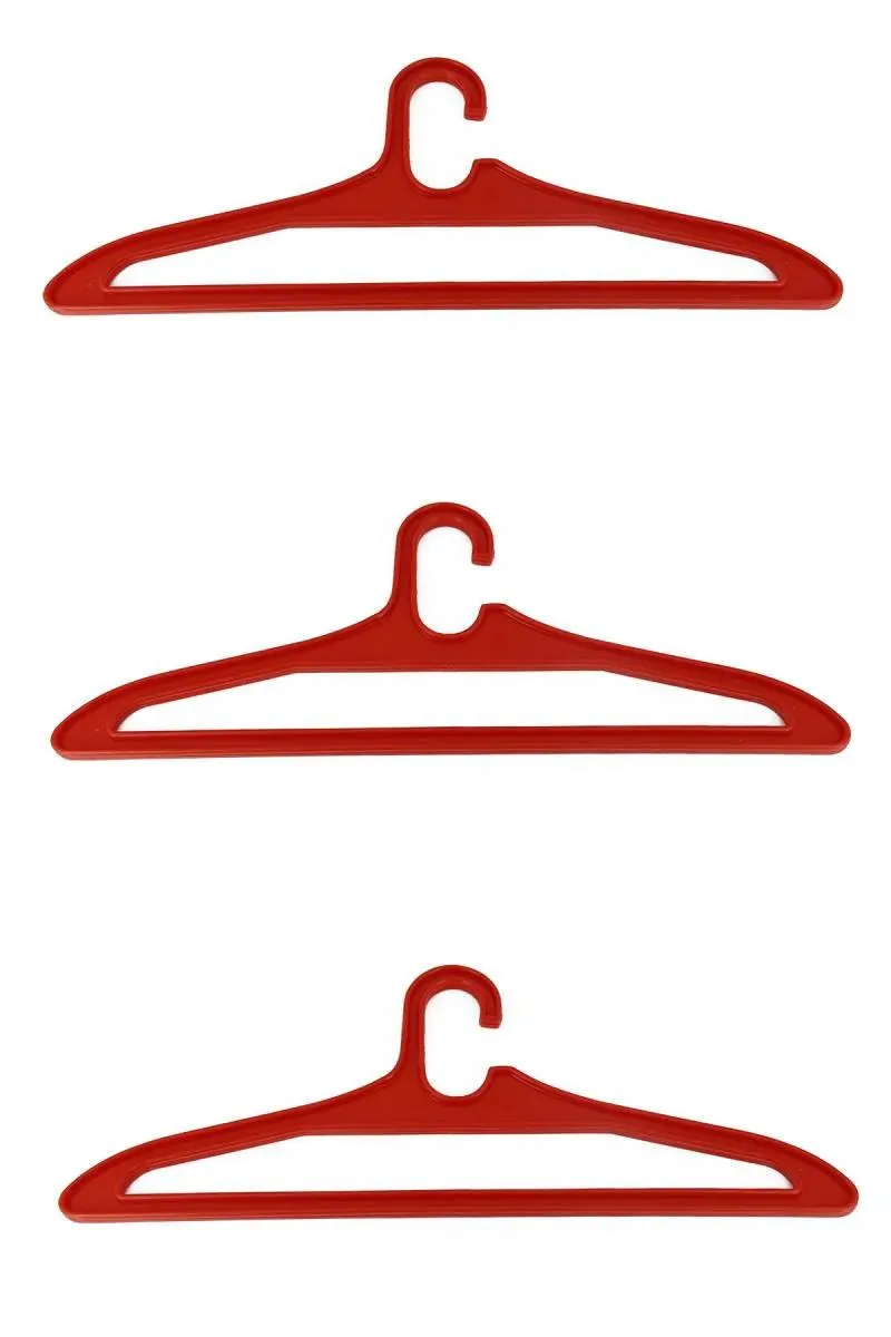 Plastic Cloth Hanger Set - 3 Pcs