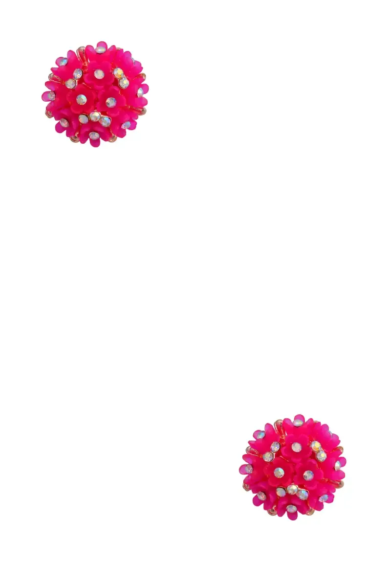 Rose Gold Floral Design Stud Earrings for Girls & Women