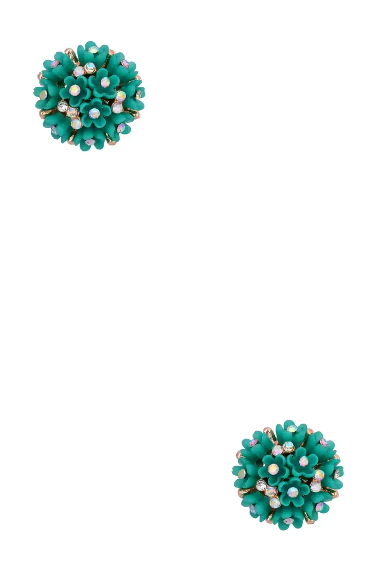 Rose Gold Floral Design Stud Earrings for Girls & Women
