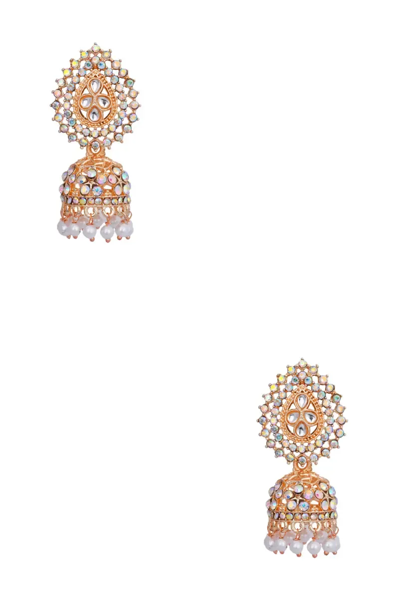 Traditional Kundan Stone Jhumki Earrings for Girls & Women