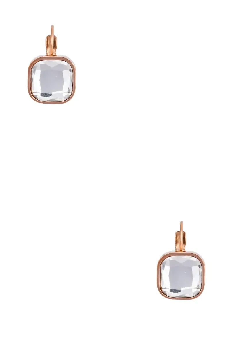 Gold Plated Crystal Stud Earrings for Girls & Women