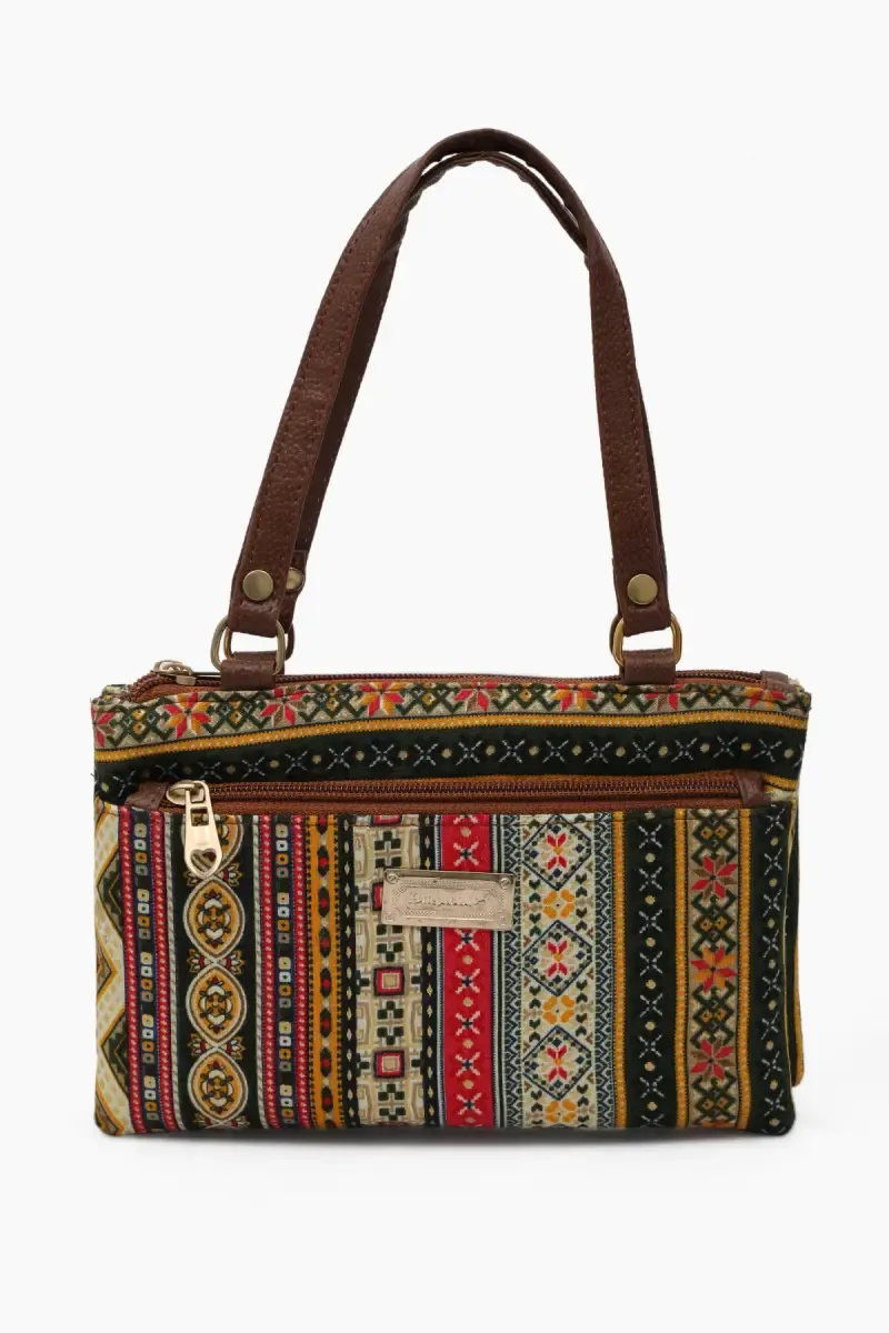 Polyester Printed Small Hand Bag for Women 009544MUL