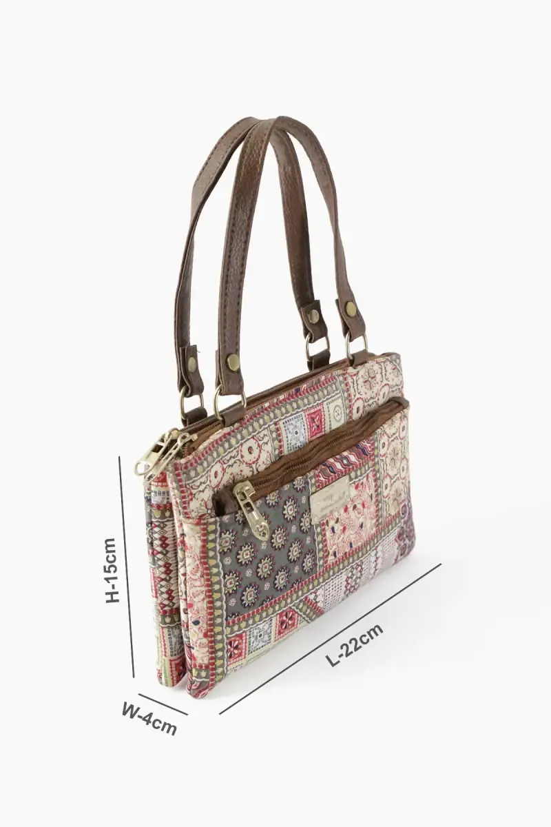 Polyester Printed Small Hand Bag for Women 009544REDWITSAN