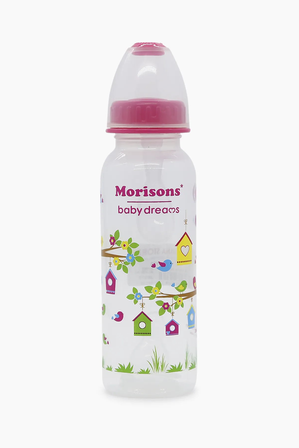 Morisons Feeding Bottle with spoon (Pink) - 250ml