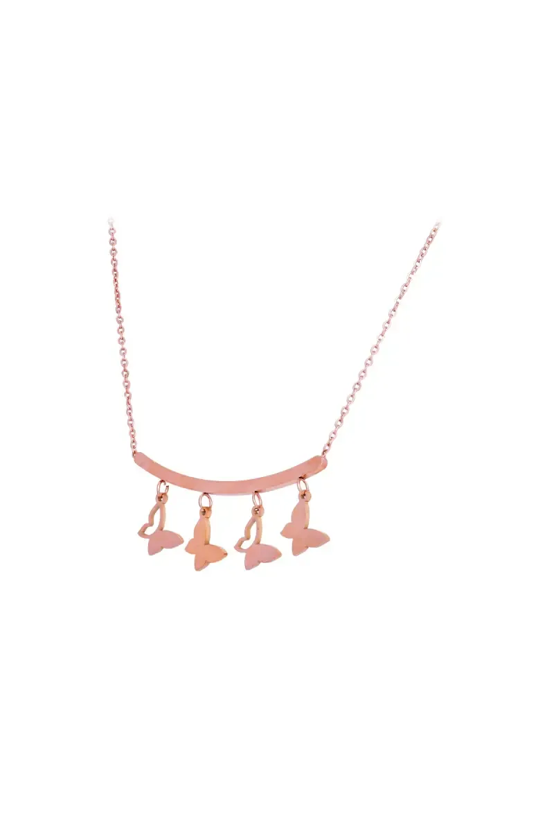 Elegant Rose Gold Butterfly Charm Chain for Women