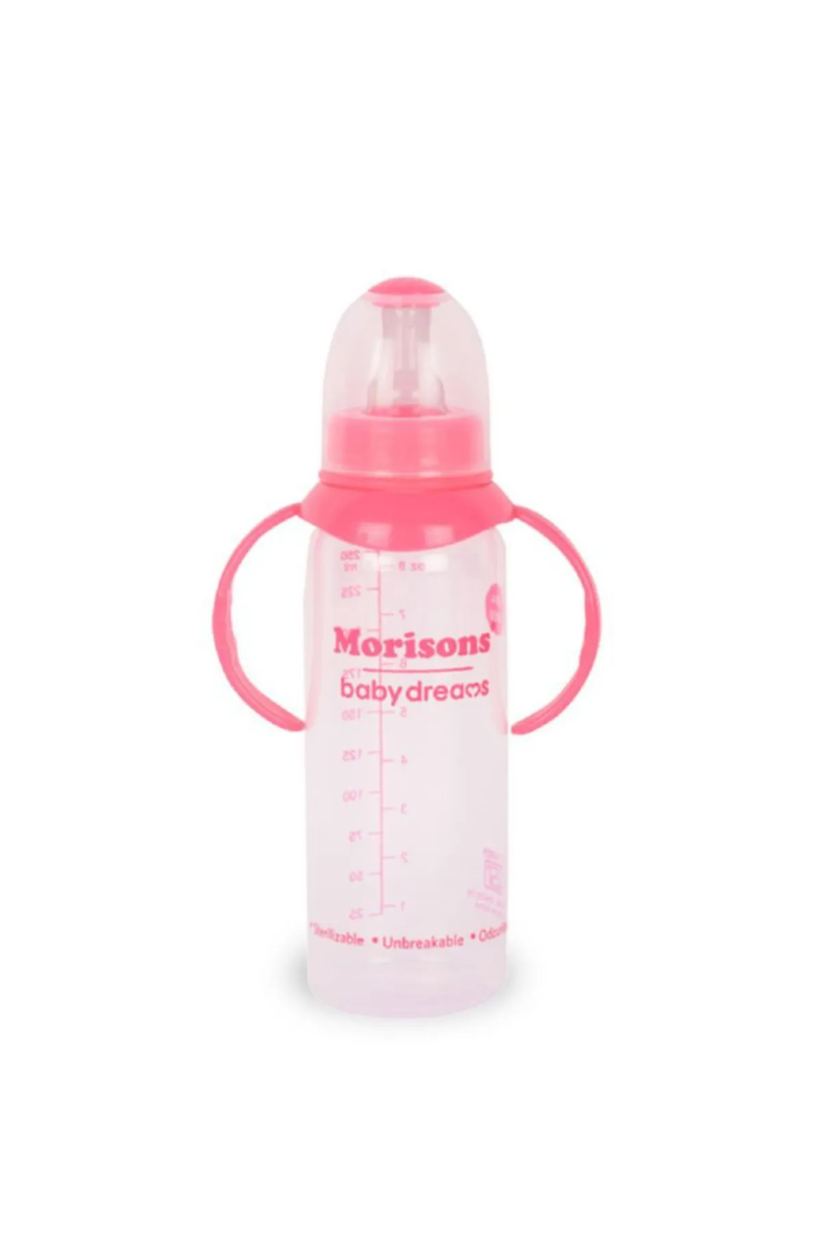 Morisons Feeding Bottle (Pink)- 250 ml 
