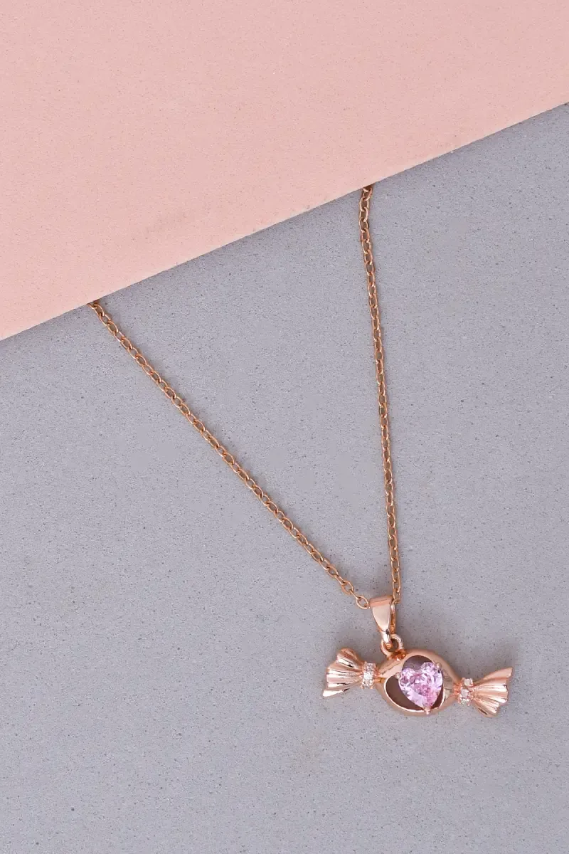 Rose Gold Candy Pendant Chain for Women