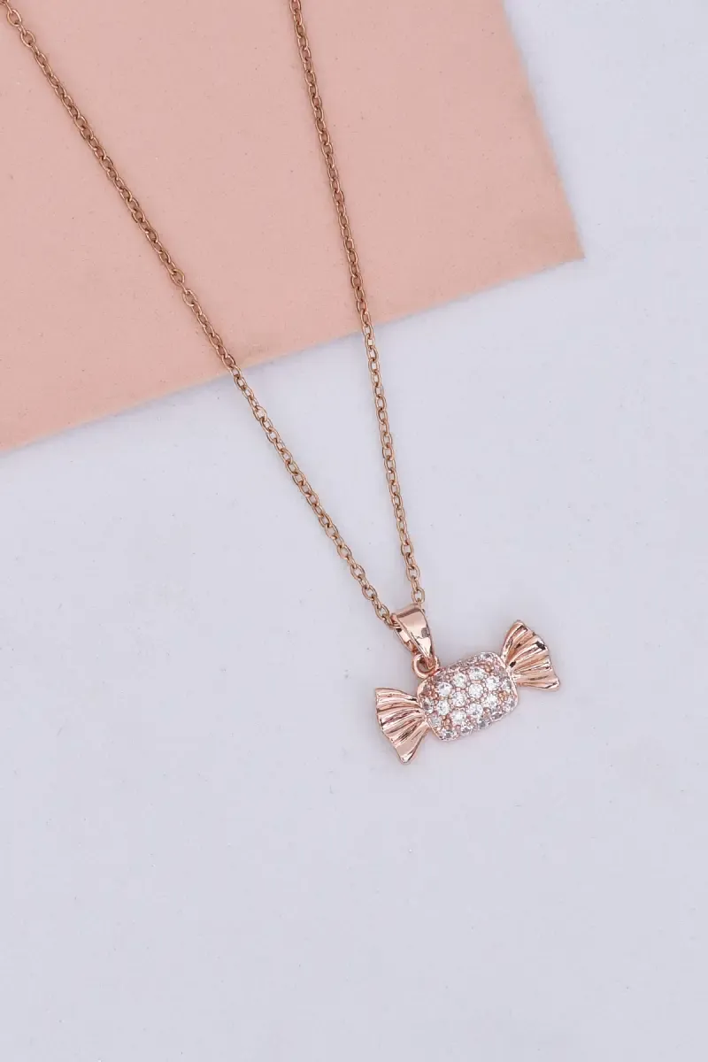 Rose Gold Candy Pendant Chain for Women