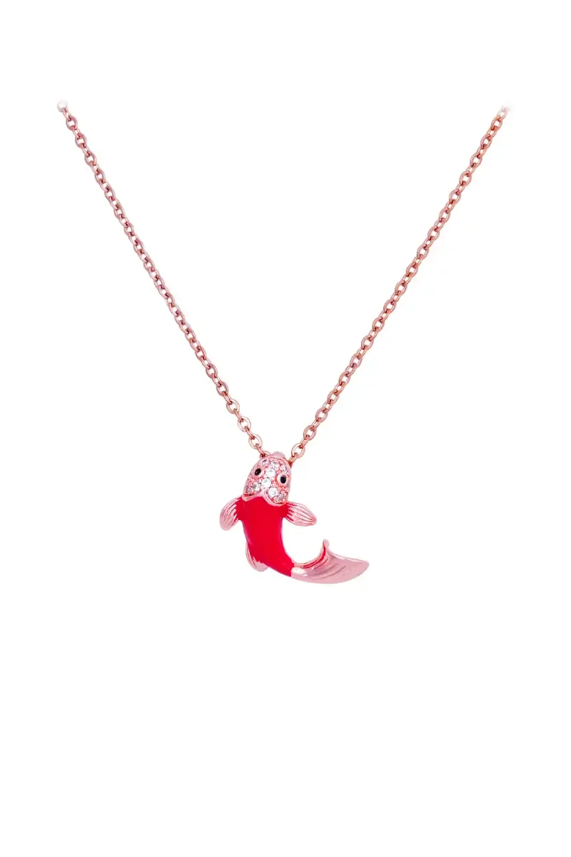 Rose Gold Dolphin Pendant Chain for Women