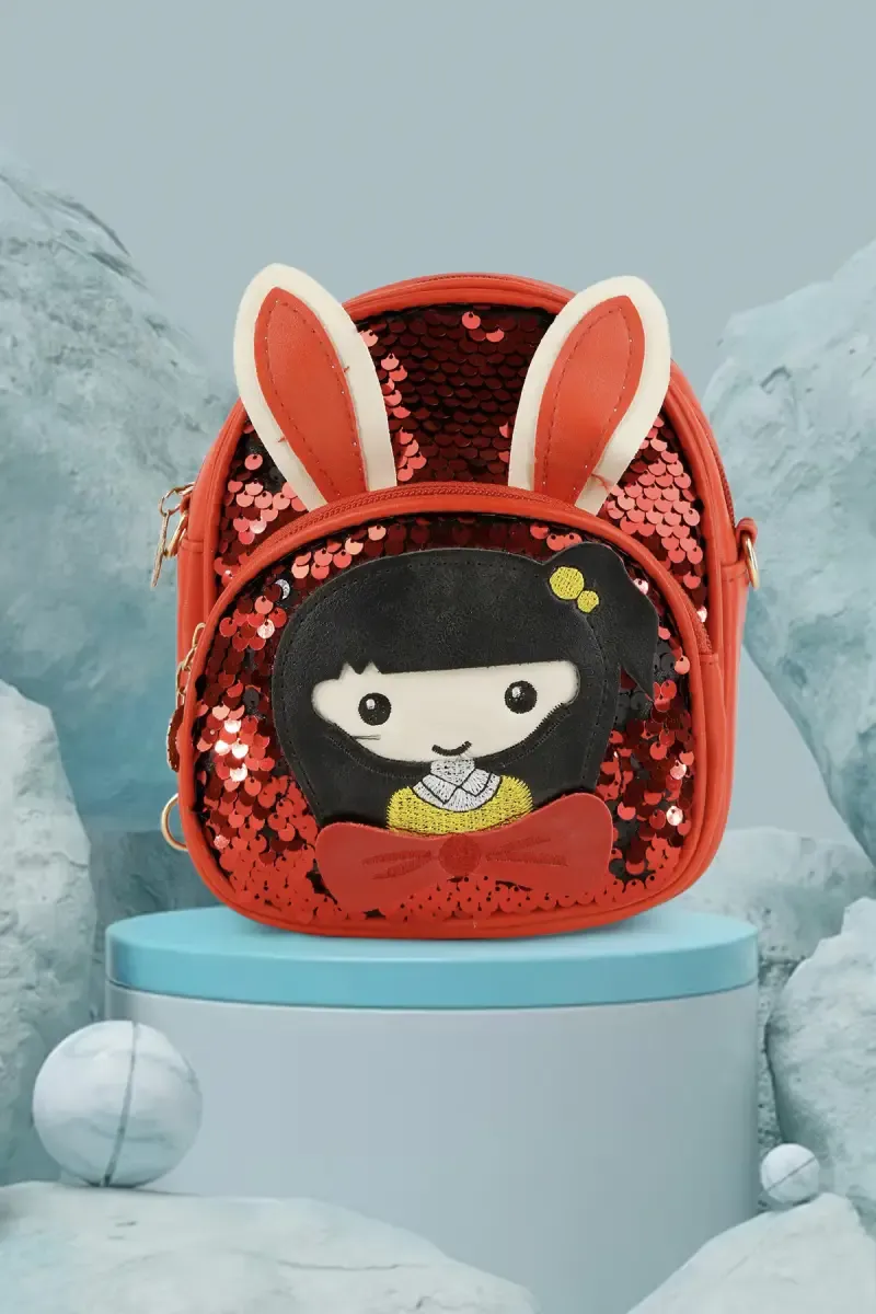 Glitter Sequins Backpack Cute Crossbody Shoulders Bag for Kids