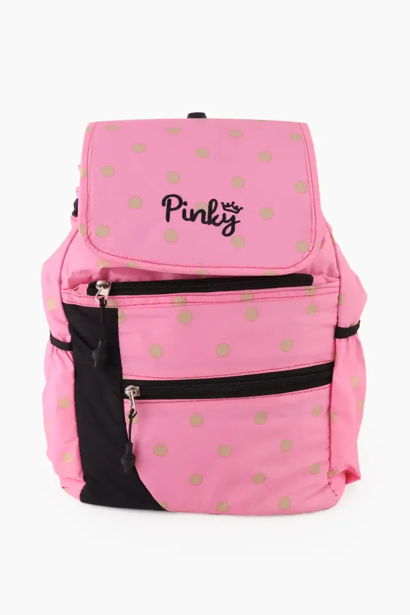 Polyester Printed College Backpack for Girls  009778PIN