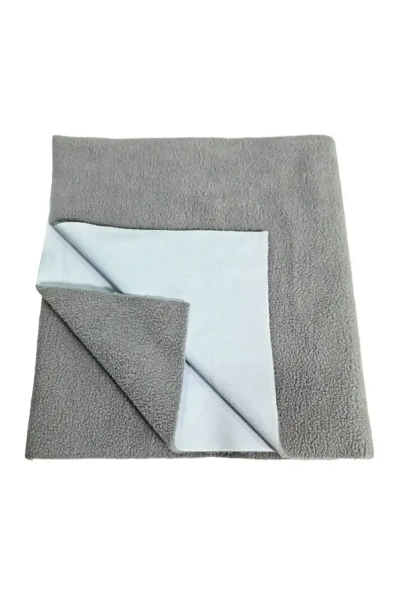 Brandonn Baby Cotton Solid Waterproof Sheet Pack of 1 (Gray) 009808GRA2