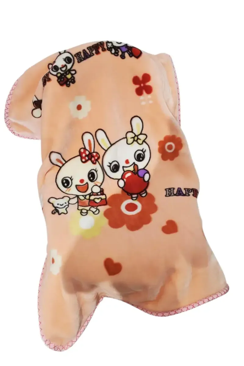 Baby Coral Fleece Printed Ac Blanket - Pack of 1 (Brown) 009853BRO2
