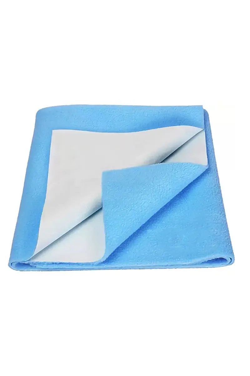 Polycotton Baby Bed Protecting Mat -Pack of 1 Medium (Sky Blue)