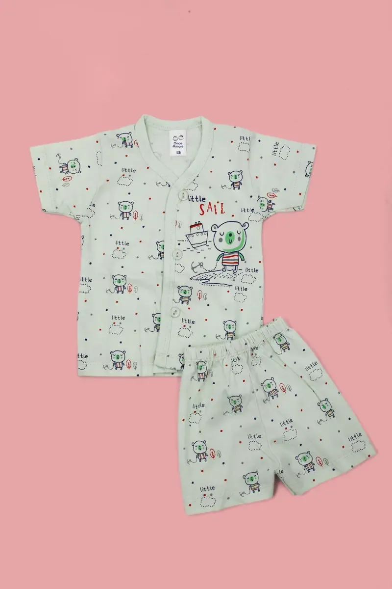 Just Born Printed Shirt with Shorts Set (2-Pcs Set)