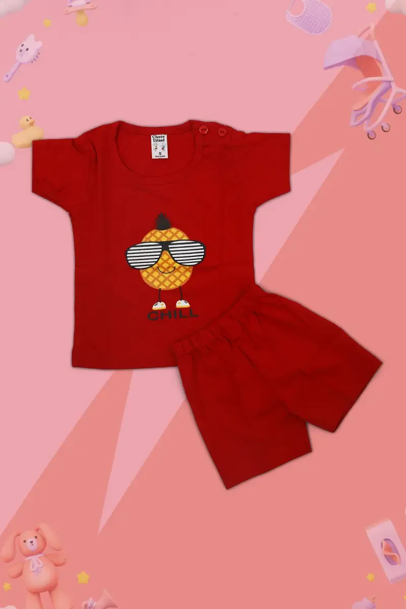 Just Born Printed T-shirt with Shorts Set (2-Pcs Set) 010168RED612