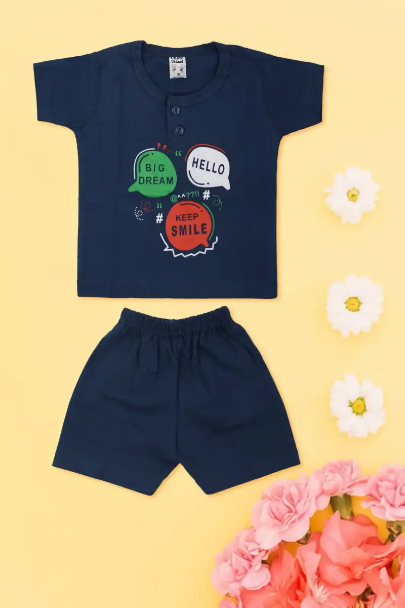 Just Born Printed T-shirt with Shorts Set (2-Pcs Set)